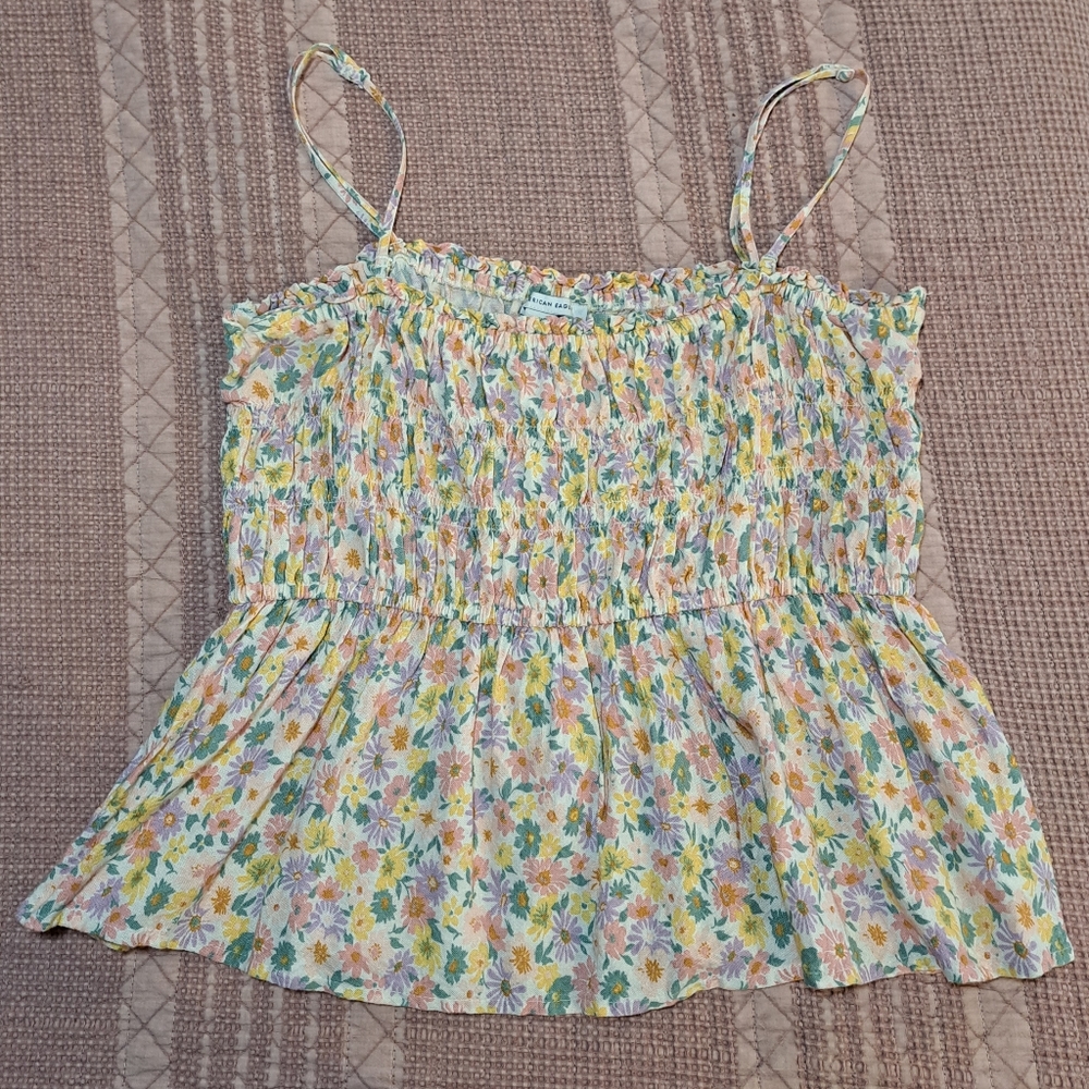 American Eagle Smocked Cami